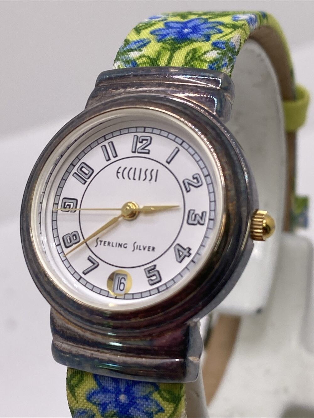 Ecclissi Sterling Silver Womens Watch Works New Battery